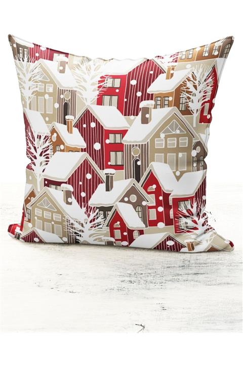 Bk Home Dekor Modern Kış Model Kırlent Kılıfı