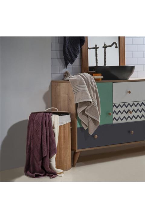 DECOSTYLE Bambu Çamaşır Sepeti - 48 litre