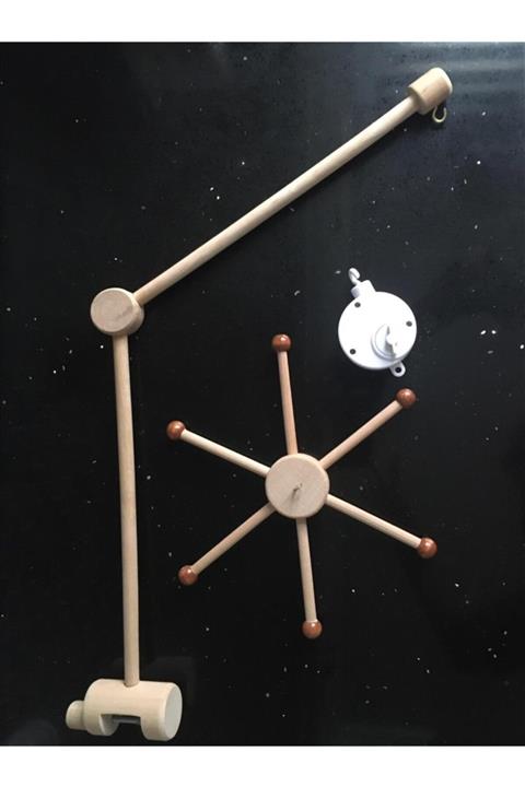 Trendhobievim Amigurumi 3'lü Ahşap Beşik Dönence Seti