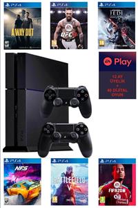 Sony Playstation 4 Mat 500 Gb +yenilenmiş + 2. Ps4 Kol + 1 Yıllık Ea Play Üyeliği + 40 Dijital Oyun