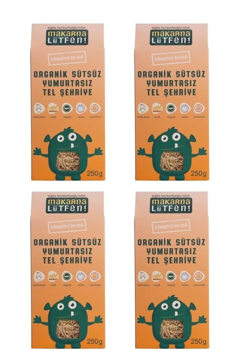 Makarna Lütfen Organik Sütsüz Yumurtasız Tel Şehriye (4 X 250 G)