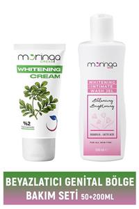 Moringa Beyazlatıcı Genital Bölge Bakım Seti (krem 50 ml+Yıkama Jeli 200 ml)