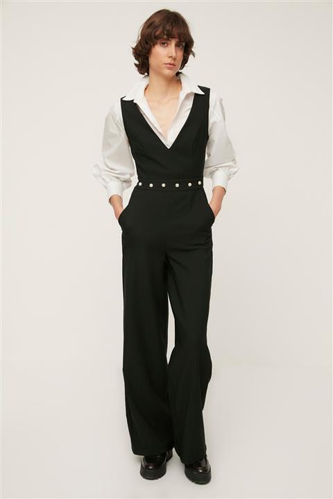 TRENDYOLMİLLA Siyah Jile Tulum TWOAW22TU0228