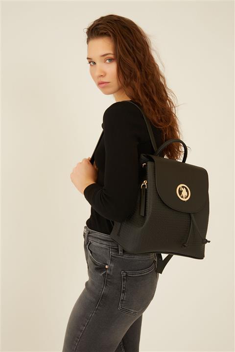 U.S. Polo Assn. Sıyah-sıyah Kadın Sırt Çantası Us8321