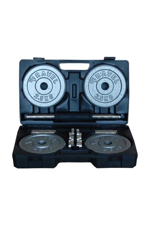 Ravel 20 Kg Gri Döküm Plaka Çantalı Set