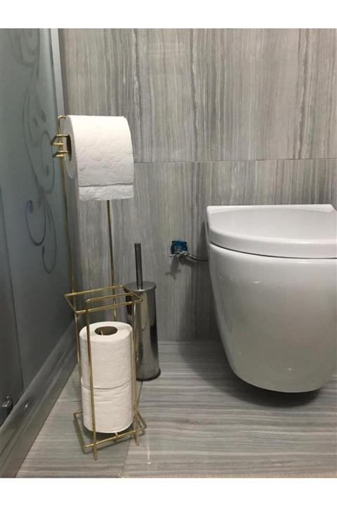 biray home Tuvalet Kağıtlık Ayaklı Wclik , Peçetelik Banyo Aksesuarı