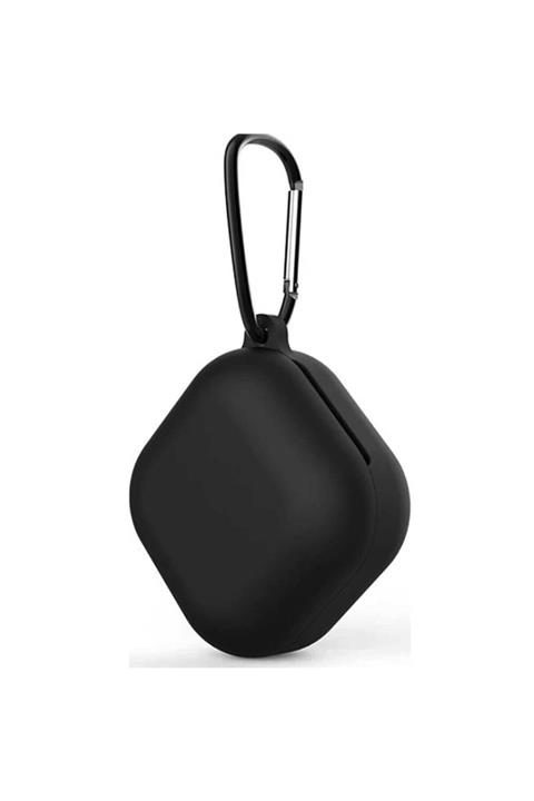 Coverzone Galaxy Buds Live Kılıf Smooth Matte Tpu Çengelli Siyah