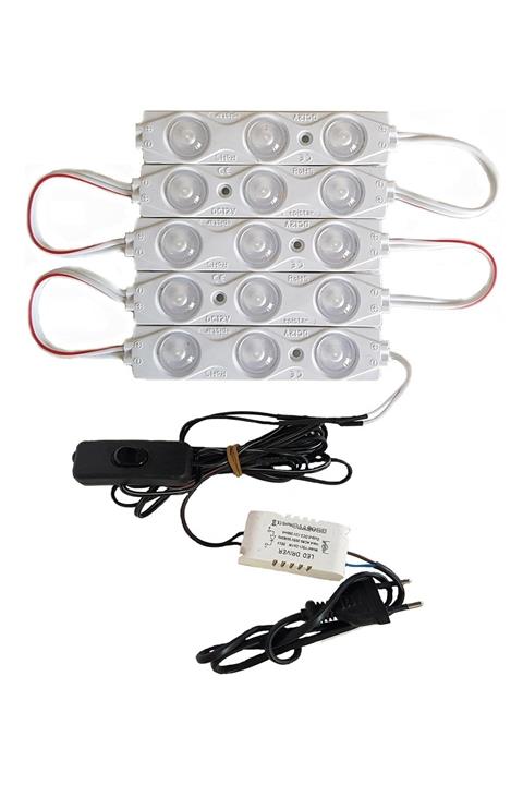 inox Mutfak Dolabı Tezgah Vitrin Dolap Içi Aydınlatma Modül Led Beyaz Işık 5’li