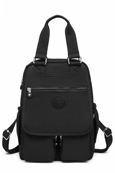 SMART BAGS Krinkıl Kumaş Kadın Sırt Çantası Siyah 1174