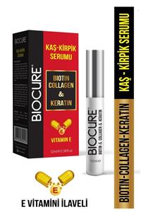 Biocure Dht Blocker Biotin & Collagen & Keratin + E vitaminli Kaş Kirpik Serumu / 12 ml.