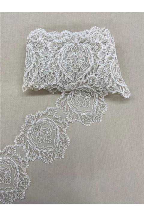 Nurkumaş Mimoza Kreme Gold Fransız Dantel Top