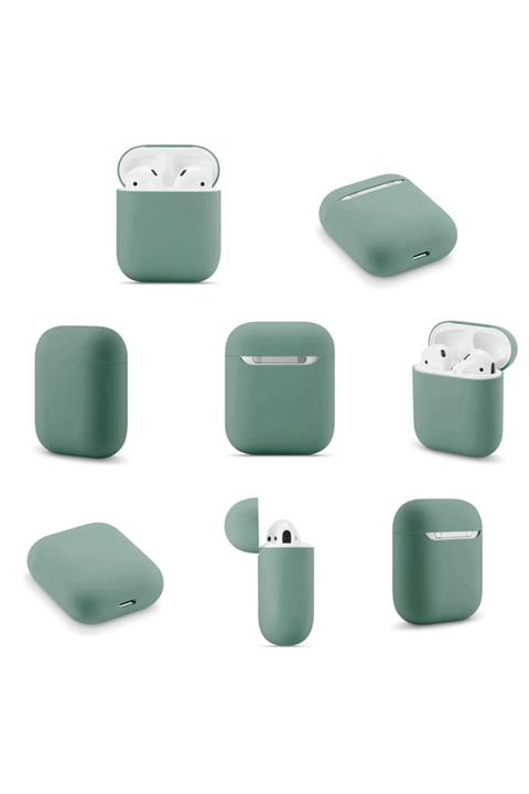MobileGaraj Airpods Yeşil Silikon Kapak Kılıf