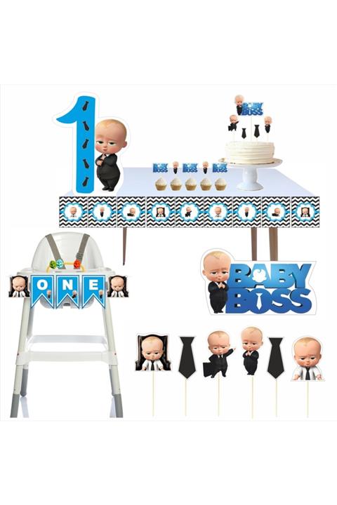 SİYAH PARTİ EVİ Patron Bebek Doğum Günü Parti Süsleri