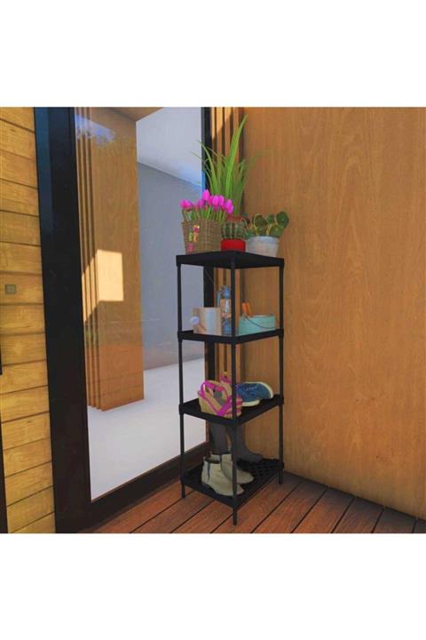 CimriKese Plastik Banyo Balkon Mutfak Için Düzenleyici Çiçeklik Ayakkabılık Çok Amaçlı Raf Ünitesi