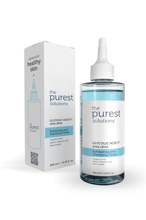 The Purest Solutions Gözenek Sıkılaştırıcı Ve Arındırıcı Tonik 200 ml (GLYCOLİC ACİD 5% AHA BHA)