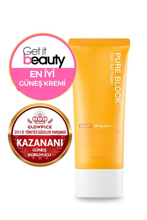 Missha Yapışkan His Bırakmayan Güneş Koruyucu SPF45/PA++ 50ml APIEU Pure Block Daily Sun Cream