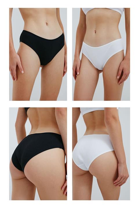 Penti Siyah Beyaz Basic Colors 2li Slip Külot