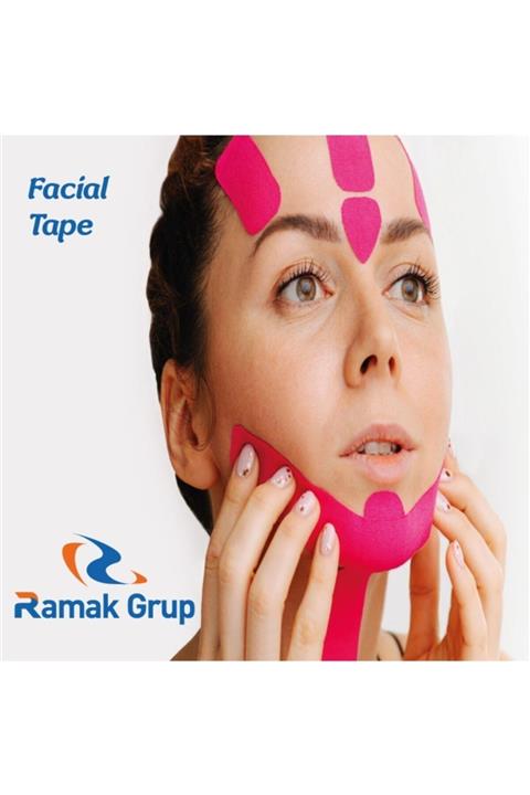 KİNDMAX Kinesiotape Kas Ağrı Kesici Bant Yüz Kaldırma Güzellik Elastica Sporcu Koruyucu Tape 3 Adet