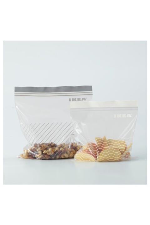 IKEA Istad Kilitlenebilir Buzdolabı Poşeti, Gri-beyaz