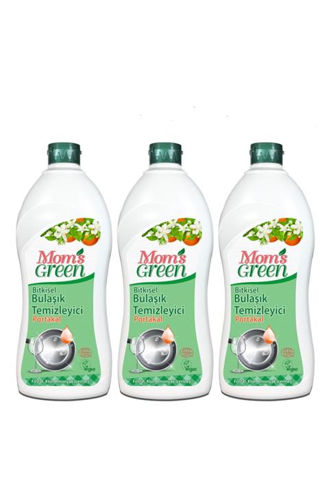 Mom's Green Bitkisel Elde Bulaşık Deterjanı Portakal - 1 LT x 3 Adet