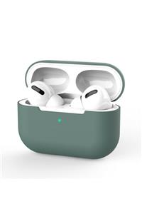 Bilişim Aksesuar Apple Airpods Pro Uyumlu Kılıf Ince Slim Zar Silikon Çam Yeşili