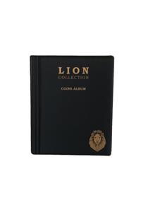 Lion Marka Madeni Para Cep Albümü 10 Sayfa - 120 Cepli - Siyah