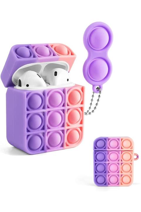 Bilişim Aksesuar Airpods Kılıf Pop It Bubble Stres Yumuşak Kılıf - Airpods 1  2 Uyumlu