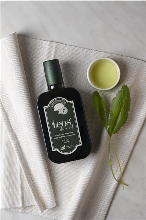 Teos Olive Oil Filtre Edilmemiş Erken Hasat Naturel Soğuk Sıkım Zeytinyağı 500ml