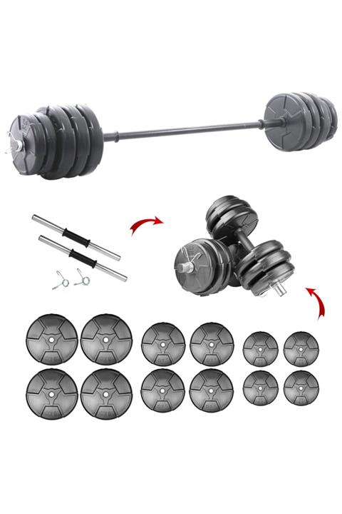 MY'KİNİ 75 kg Dambıl Seti & Halter Seti Ağırlık Fitness Seti