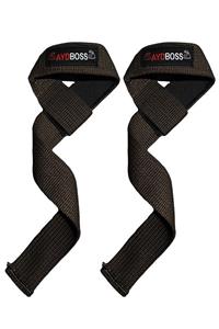 AydBoss Ağırlık Kaldırma Kayışı Wrist Strap Fitness Crossfit Halter Kayışı / Lifting Straps - Kahverengi