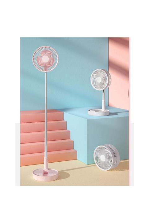 Yussraw Taşınabilir Fan Usb Masaüstü Katlanabilir Ve Uzayabilir Vantilatör S18