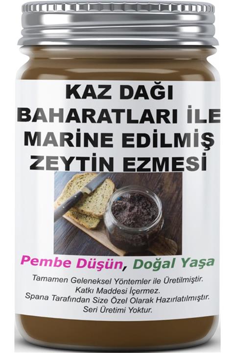 SPANA Ev Yapımı Kaz Dağı Baharatları İle Marine Edilmiş Zeytin Ezmesi 330 gr