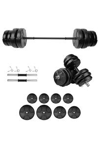 elife 45 KG Dambıl Seti & Halter Seti Ağırlık Fitness Seti