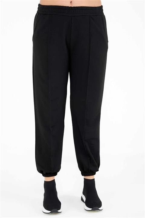 ESCBUTİK Siyah Çizgi Detaylı Eşofman Altı