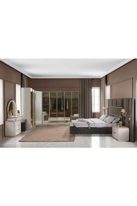 Engince Mobilya Lemis Yatak Odası Takımı Köşe Dolaplı