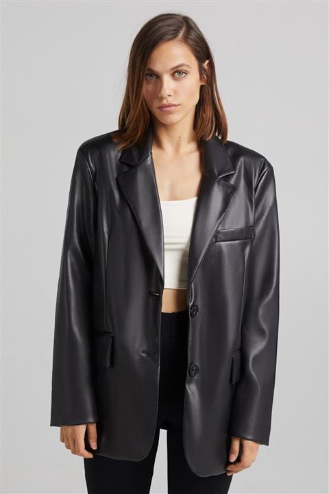 Bershka Suni Deri Blazer Ceket