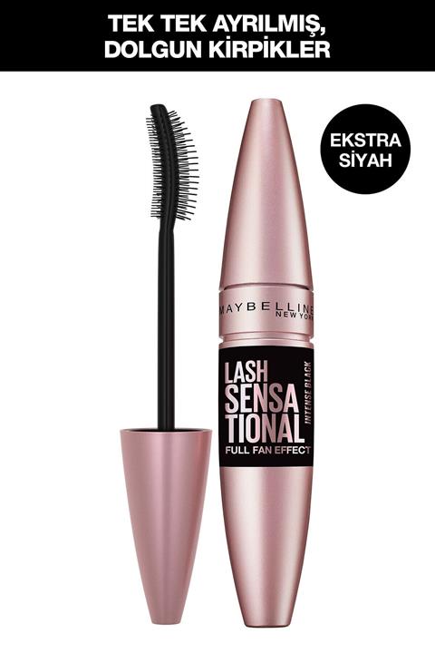 Maybelline New York Lash Sensational Yelpaze Etkili Intense Black Maskara - Ekstra Siyah