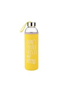 My Bottle Borosilikat Sarı Kılıflı 0,5 Litre Matara Cam Suluk 500 ml Cam Su Sişesi