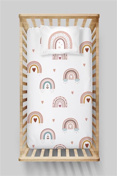 Tuğba Kuğu Organik Pamuk Saten Lastikli Çarşaf Seti 60x120