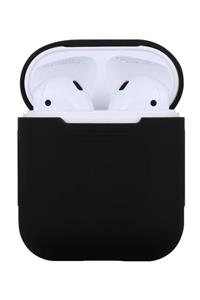 Robotekno Apple Airpods Kılıf Airpod Koruma Kılıfı Silikon Koruyucu Kabı- Siyah