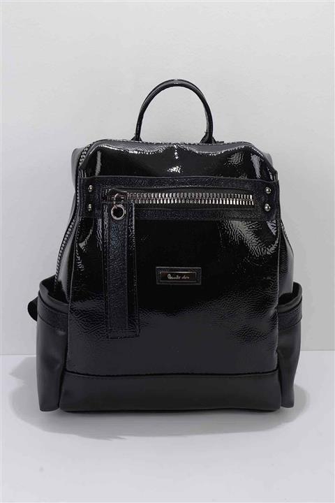 Bambi Siyah Rugan Kadın Sırt Çantası C06864248098