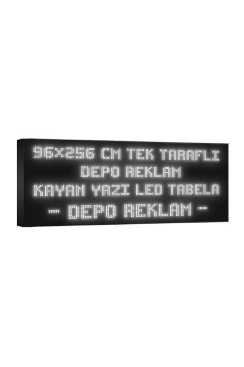 deporeklamtabela Depo Reklam Tabela Beyaz Kayan Yazı Led Tabela Tek Taraflı 96x256cm
