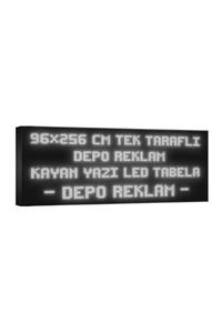 deporeklamtabela Depo Reklam Tabela Beyaz Kayan Yazı Led Tabela Tek Taraflı 96x256cm