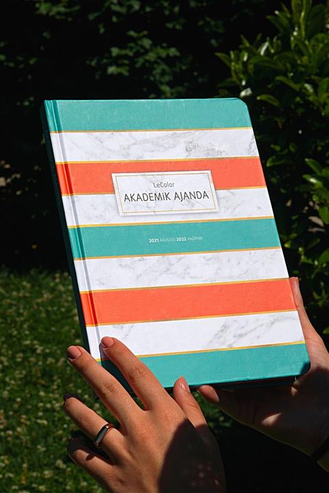 Le Color 17x24 Akademik Ajanda 21/22 Sticker Mermer Mercan