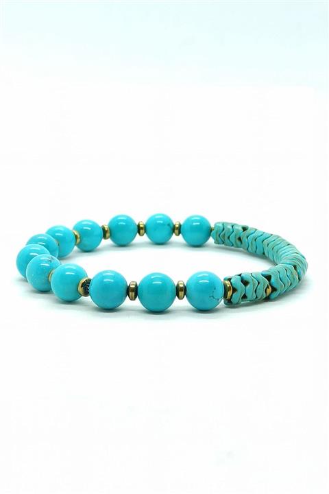 Kamus Turkuaz & Hematit Taşı Bileklik