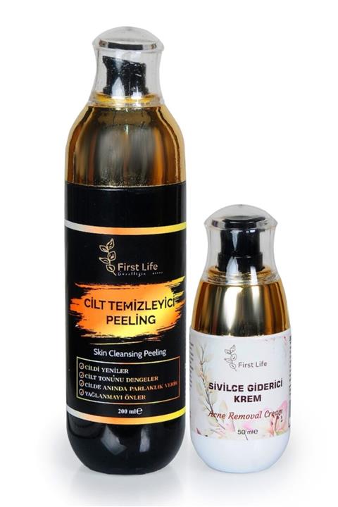 First Life Cosmetic Cilt Yenileyici Arındırıcı Ve Canlandırıcı Cilt Peelingi Ve Sivilce Siyah Nokta Giderici 2 Li Set