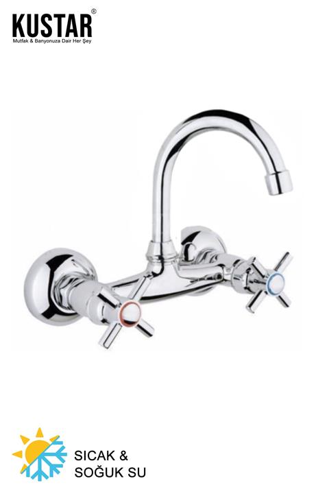 KUSTAR Koç Serisi Klasik Mutfak Eviye Bataryası Kuğu Başlıklı