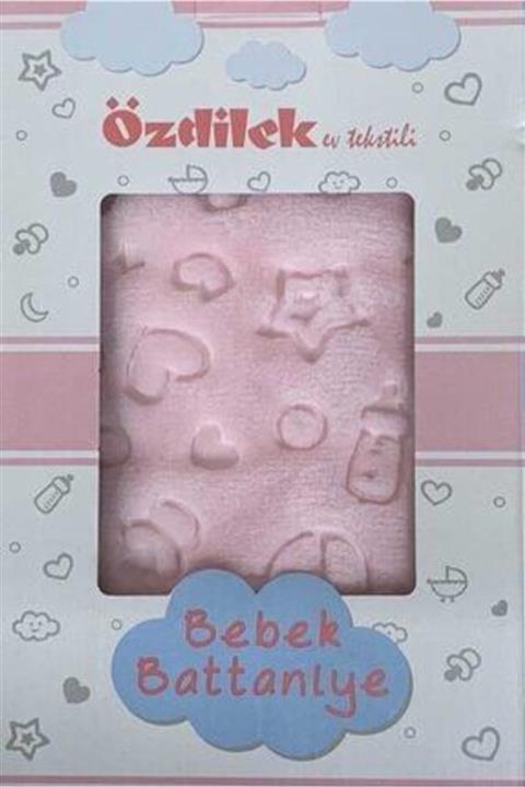 Özdilek Embos Peluş Bebek Battaniyesi 100 X 120 Pembe