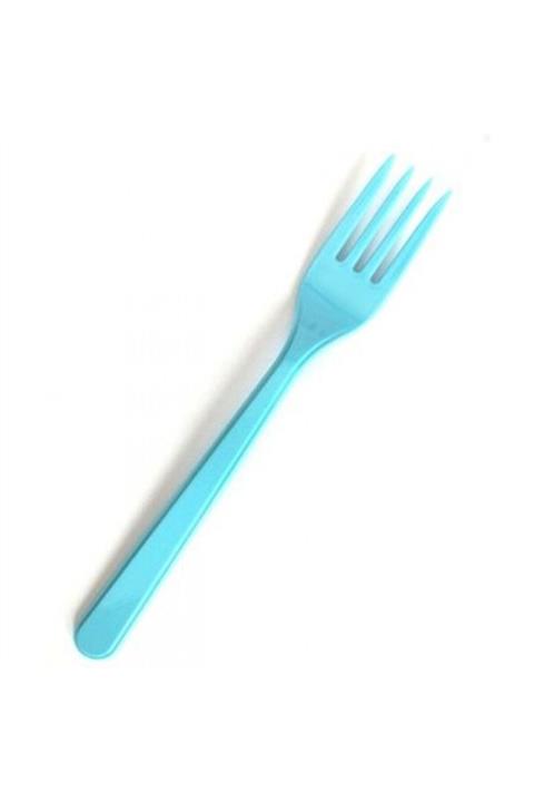Adana Pasta Malzemeleri Mavi Plastik Çatal 25'li