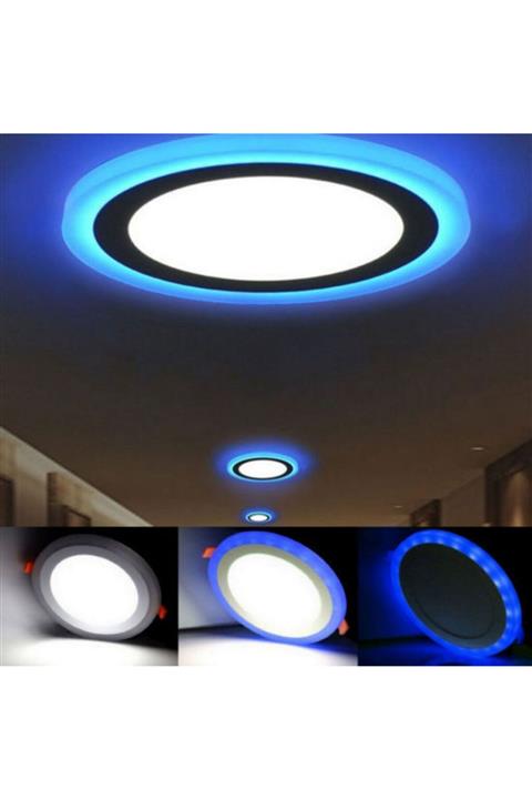 MASEL Dekoratif Üç Renkli Led Panel Led Panel Sıvaüstü 27cm Çaplı Tavan Armatür Yüksek Işık Güçlü 18+6w